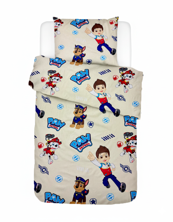Laste puuvillane voodipesukomplekt Light Yellow Paw Patrol