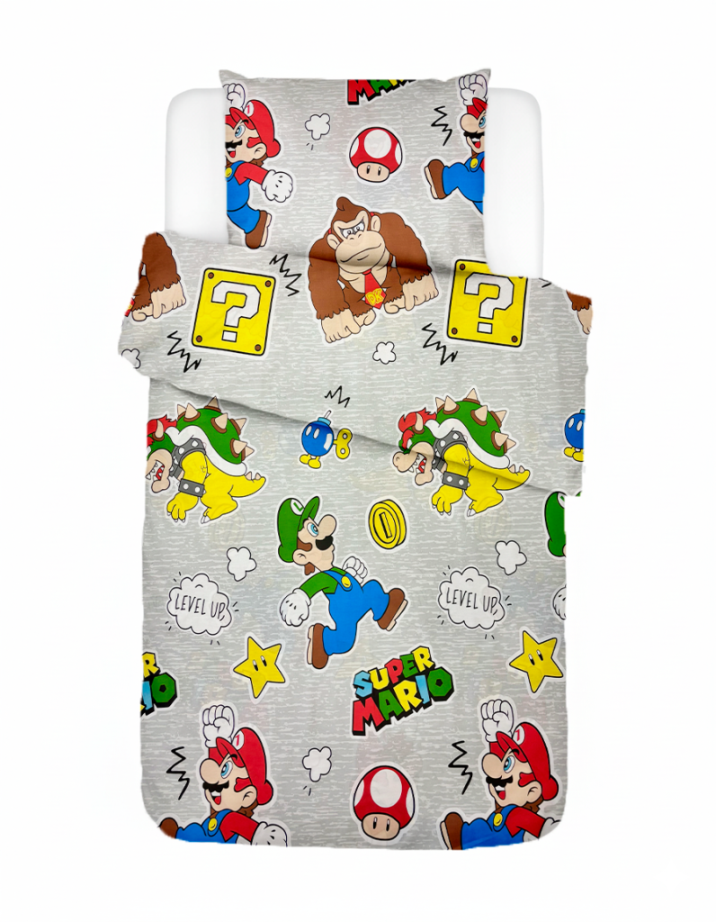 Laste puuvillane voodipesukomplekt Super Mario