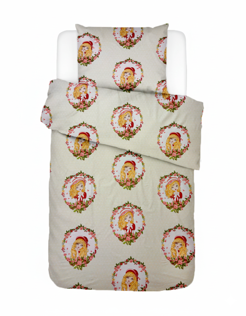 Kids' Cotton Bedding Set Vintage Floral Girls