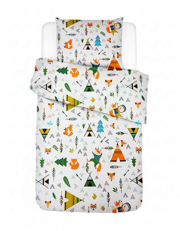 Laste puuvillane voodipesukomplekt Woodland Foxes