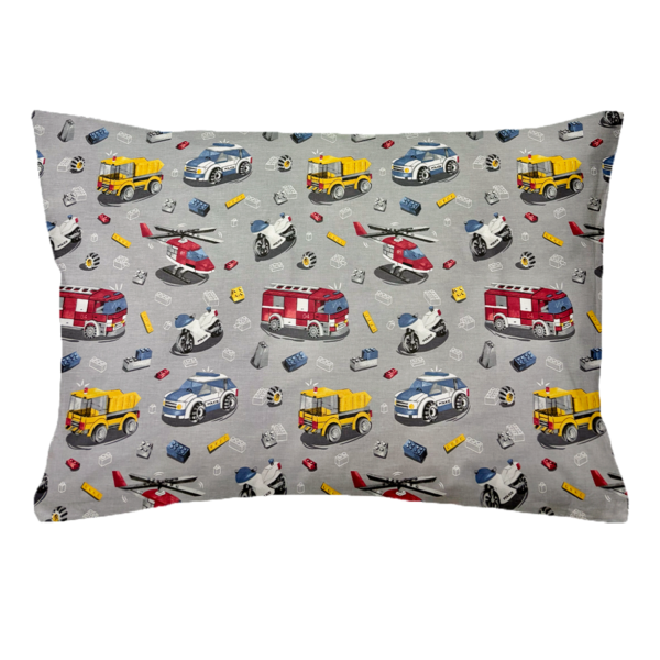 Laste puuvillane padjapüür Grey Lego Vehicles
