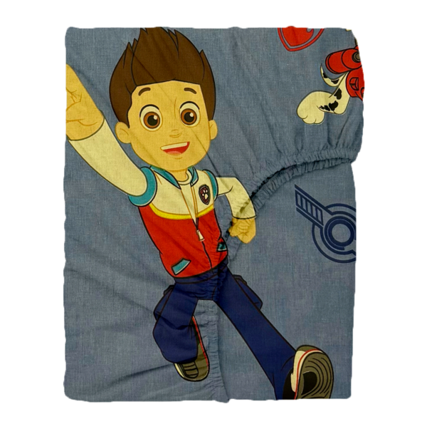 Laste puuvillane voodilina kummiga Blue Paw Patrol