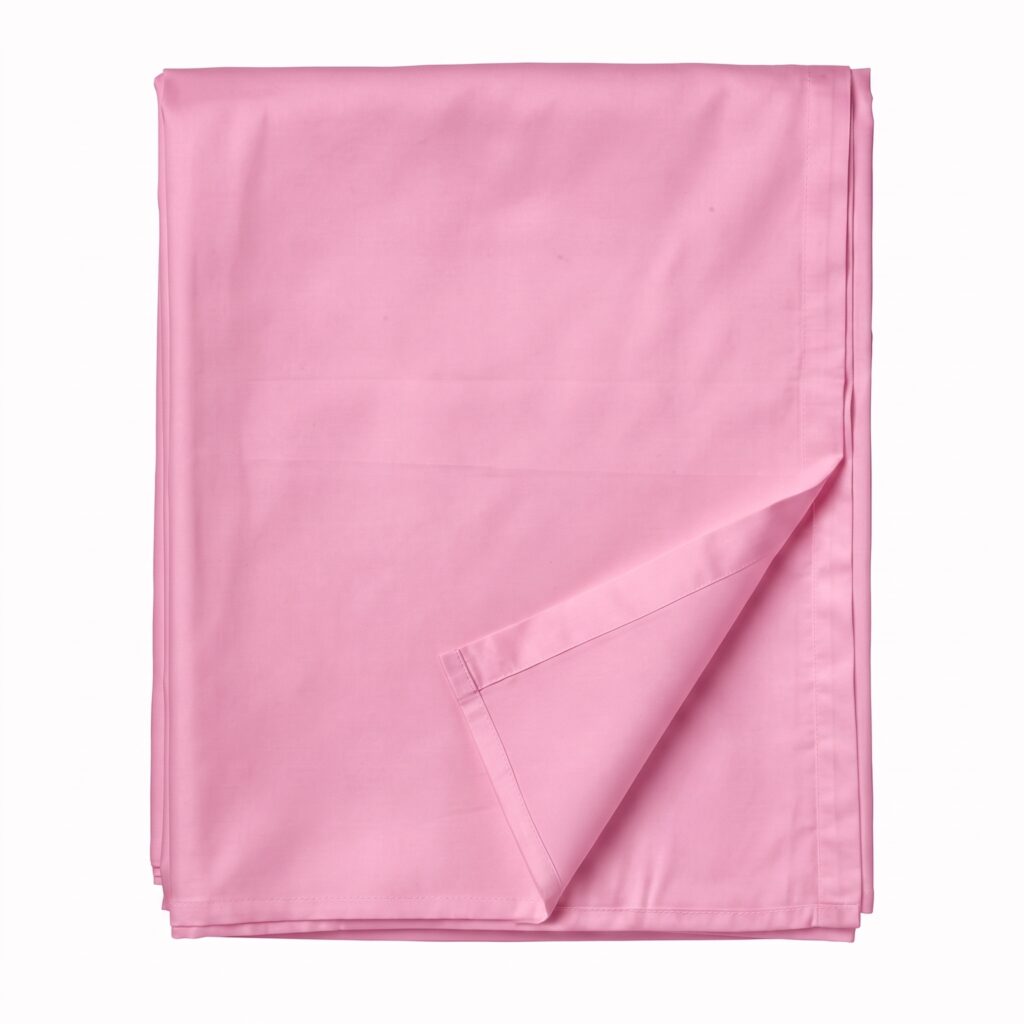Puuvillasatiinist voodilina ilma kummita Candy Pink