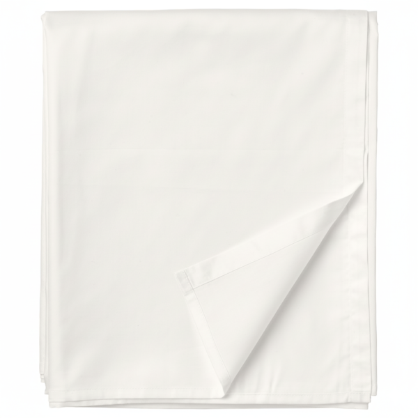 Puuvillasatiinist voodilina ilma kummita Milky White
