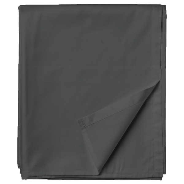 Puuvillasatiinist voodilina ilma kummita Graphite Dark Grey