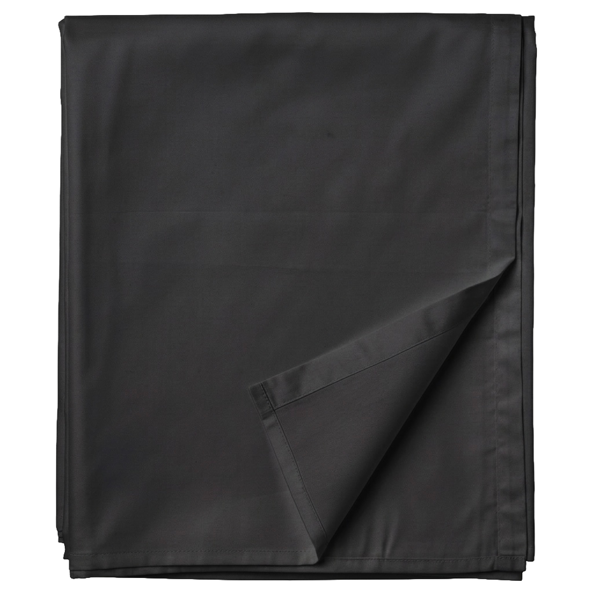 Puuvillasatiinist voodilina ilma kummita Iron Grey