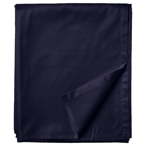 Puuvillasatiinist voodilina ilma kummita Navy Blue