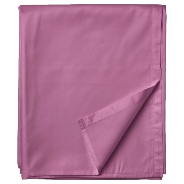 Puuvillasatiinist voodilina ilma kummita Mauve Rose