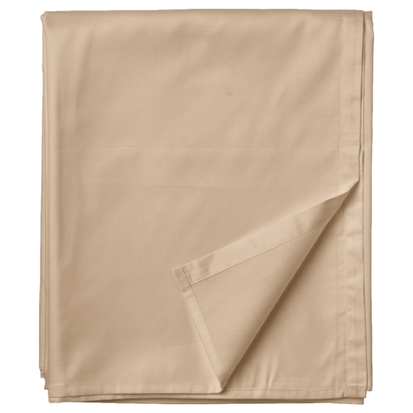 Puuvillasatiinist voodilina ilma kummita Sand Beige