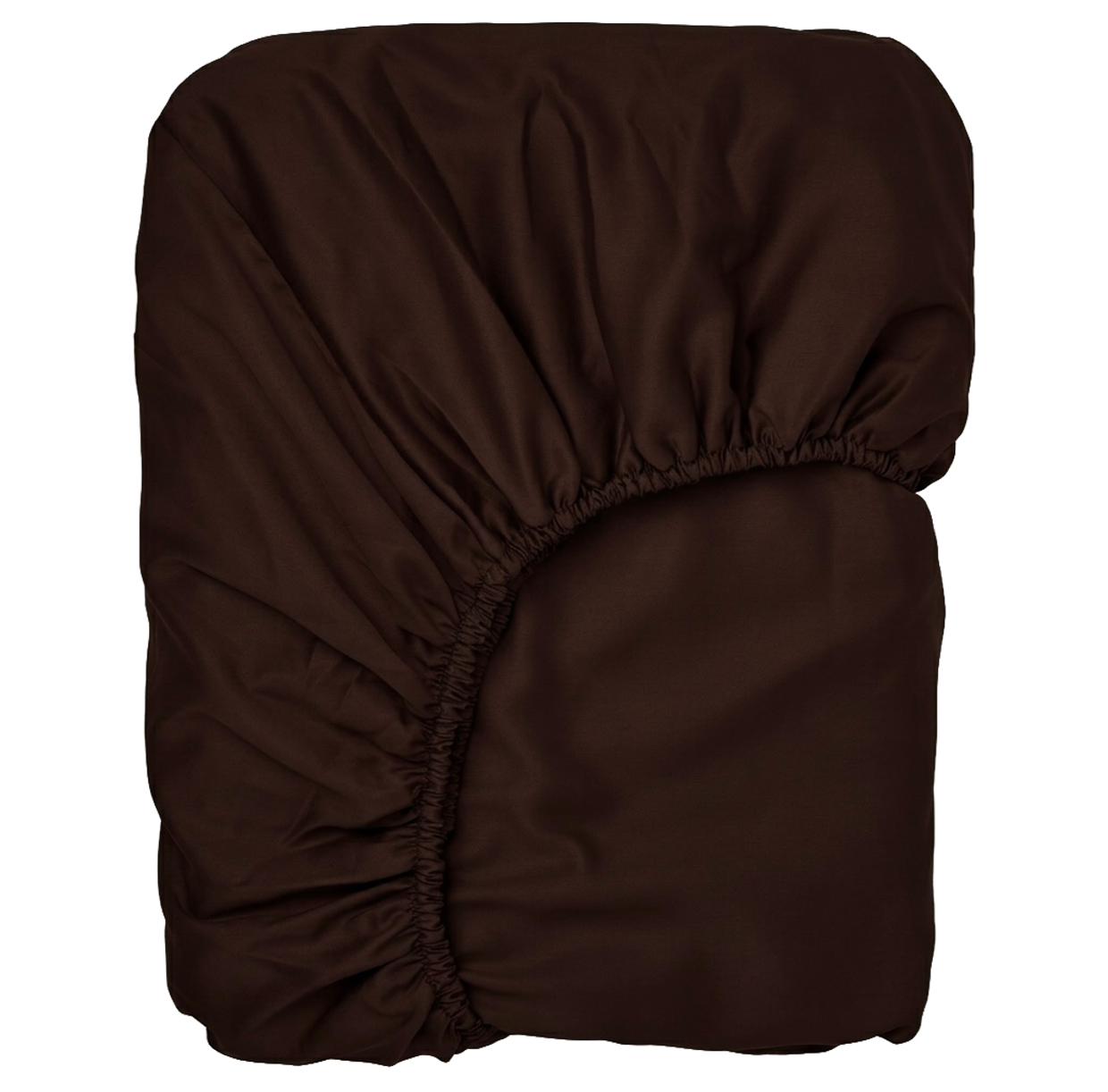 Puuvillasatiinist voodilina kummiga Dark Chocolate