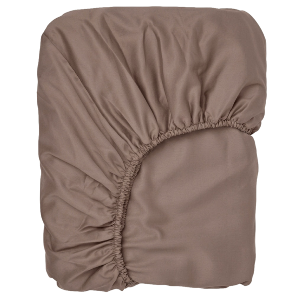 Puuvillasatiinist voodilina kummiga Cashmere Grey