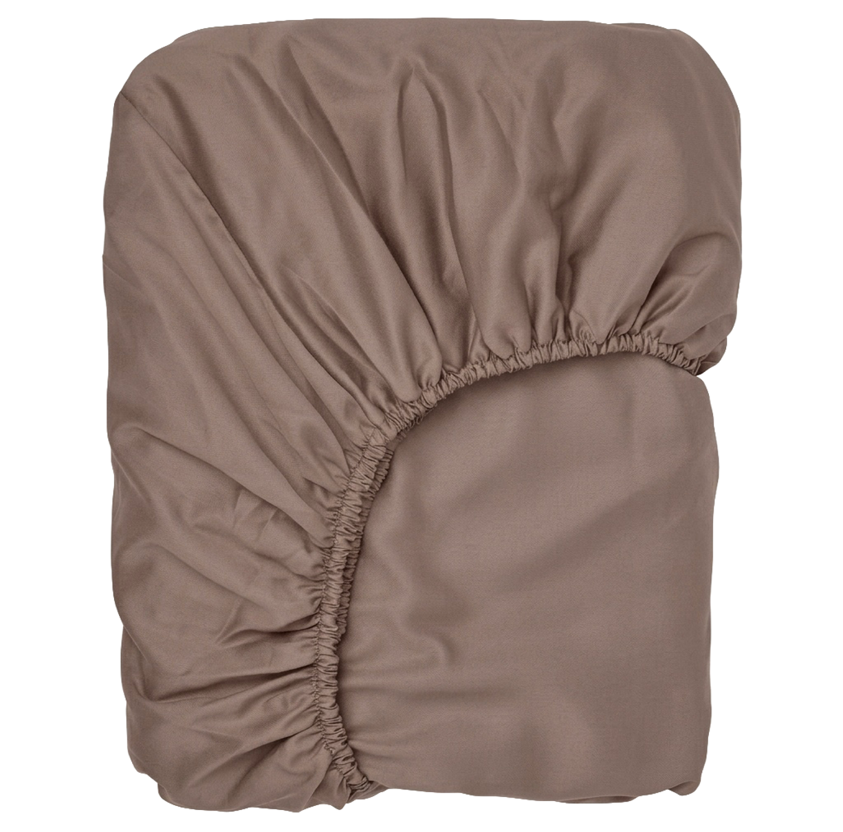 Puuvillasatiinist voodilina kummiga Cashmere Grey