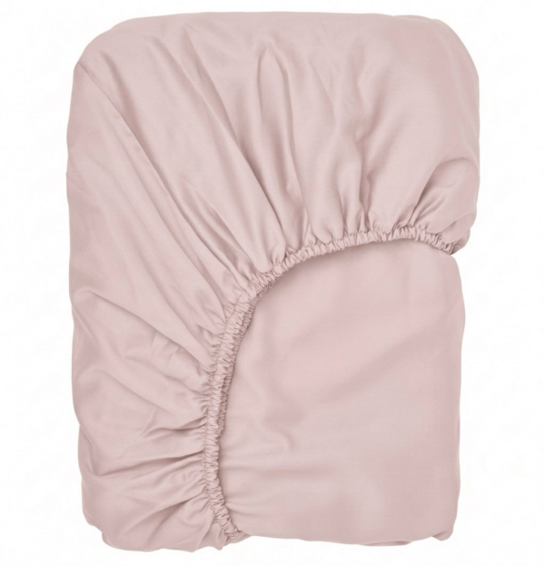 Puuvillasatiinist voodilina kummiga Peal Blush