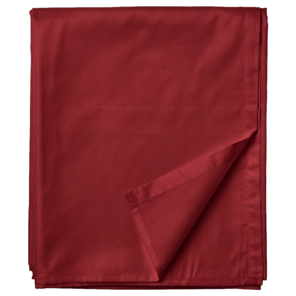 Puuvillasatiinist voodilina ilma kummita Burgundy