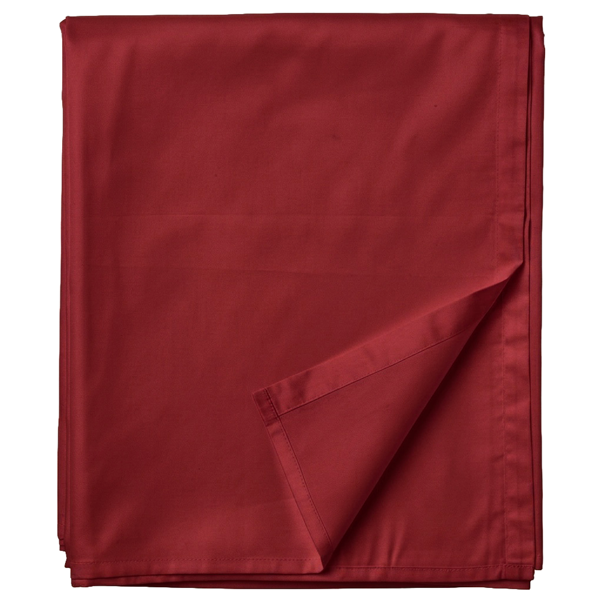 Puuvillasatiinist voodilina ilma kummita Burgundy