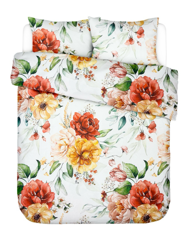 Puuvillasatiinist voodipesukomplekt Watercolor Peonies