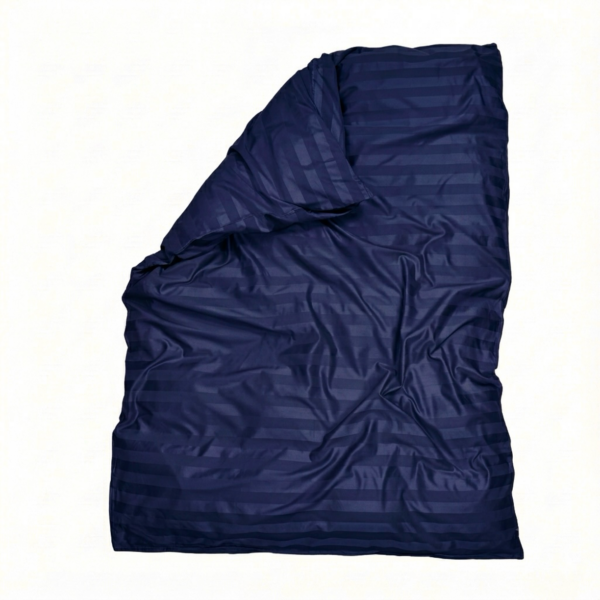 Puuvillasatiinist 2 cm triipsatiin tekikott Navy Blue