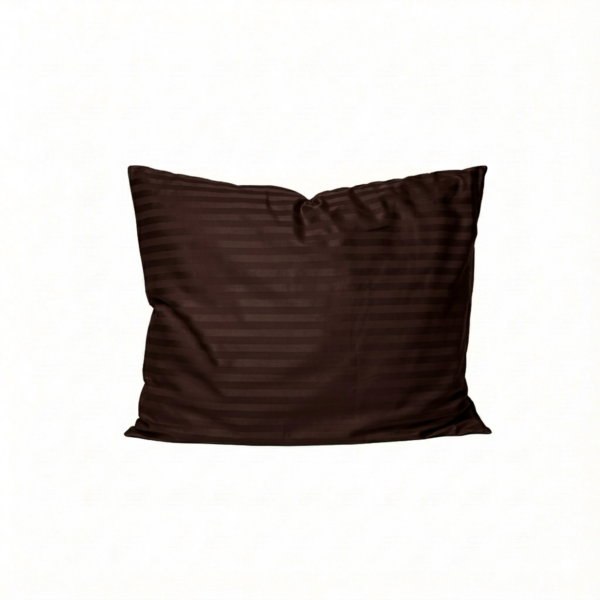Puuvillasatiinist 1 cm triipsatiin padjapüür Dark Chocolate