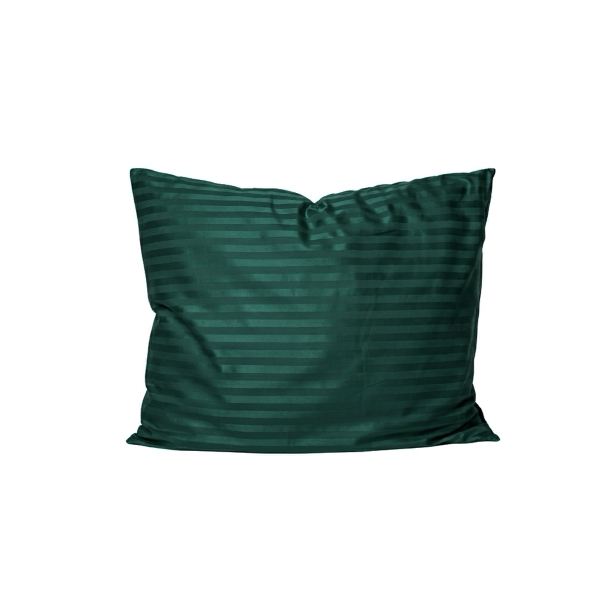 Puuvillasatiinist 1 cm triipsatiin padjapüür Dusty Emerald Green