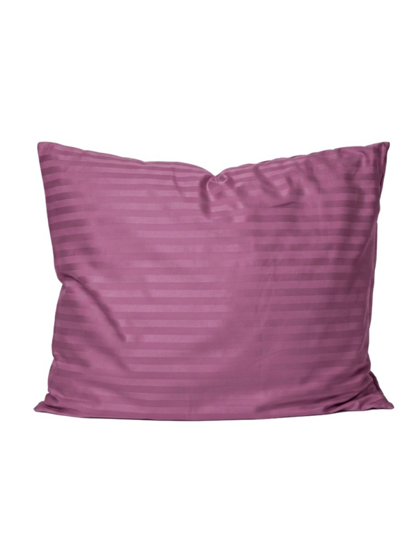 Puuvillasatiinist 1 cm triipsatiin padjapüür Mauve Rose