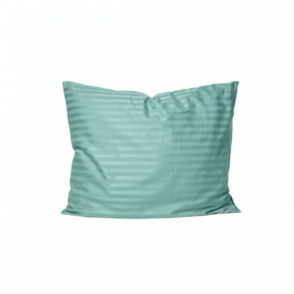 Puuvillasatiinist 1 cm triipsatiin padjapüür Soft Aqua