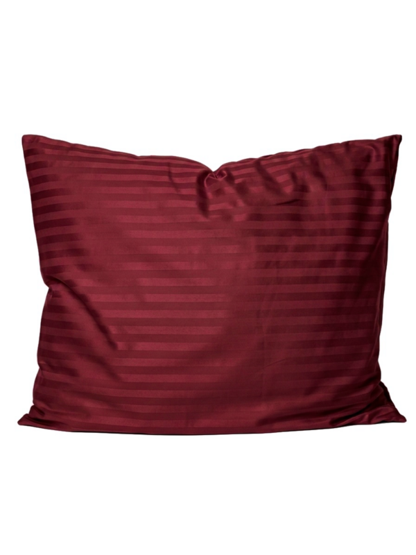 Puuvillasatiinist 1 cm triipsatiin padjapüür Burgundy