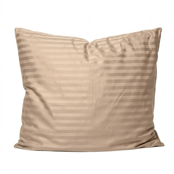 Puuvillasatiinist 1 cm triipsatiin padjapüür Sand Beige