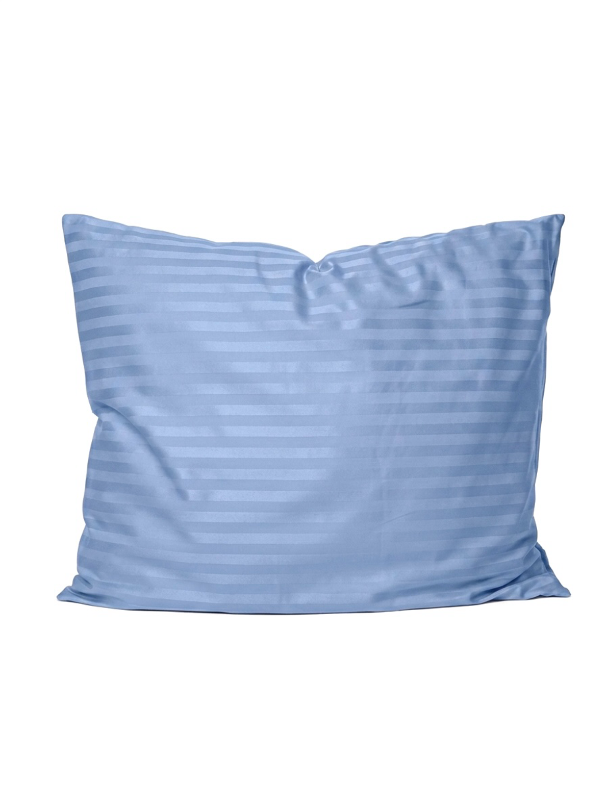 Puuvillasatiinist 1 cm triipsatiin padjapüür Sky Blue
