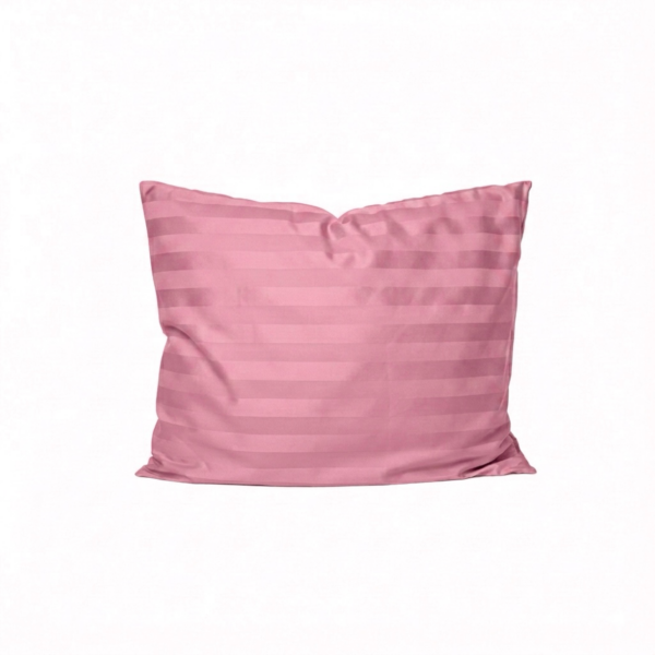 Puuvillasatiinist 2 cm triipsatiin padjapüür Dusty Rose