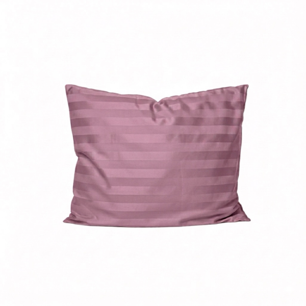 Puuvillasatiinist 2 cm triipsatiin padjapüür Dusty Plum