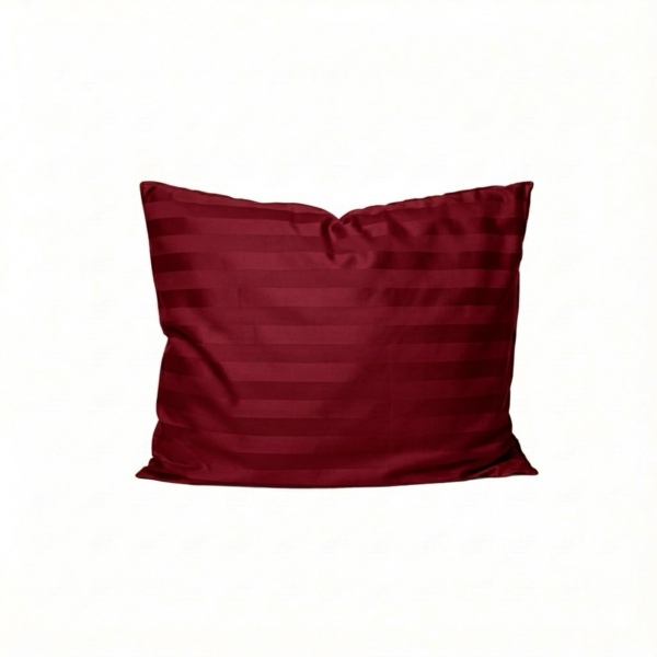 Puuvillasatiinist 2 cm triipsatiin padjapüür Burgundy