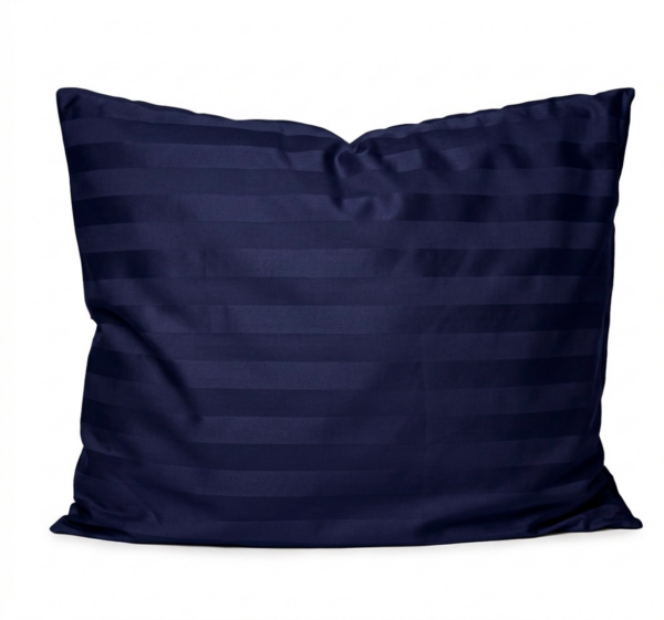 Puuvillasatiinist 2 cm triipsatiin padjapüür Navy Blue