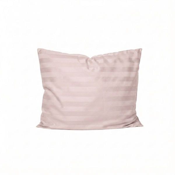 Puuvillasatiinist 2 cm triipsatiin padjapüür Pearl Blush