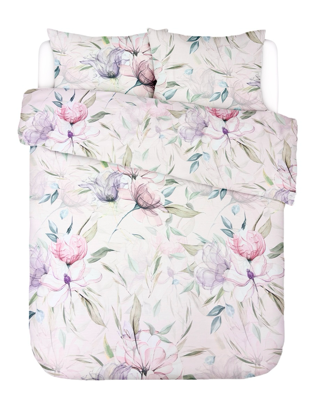 Комплект постельного белья из хлопкового сатина «Watercolor Magnolia»