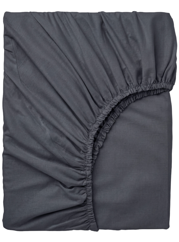 Laste puuvillane voodilina kummiga Graphite Grey