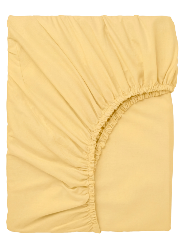 Laste puuvillane voodilina kummiga Butter Yellow