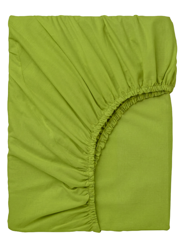 Laste puuvillane voodilina kummiga Lime Green