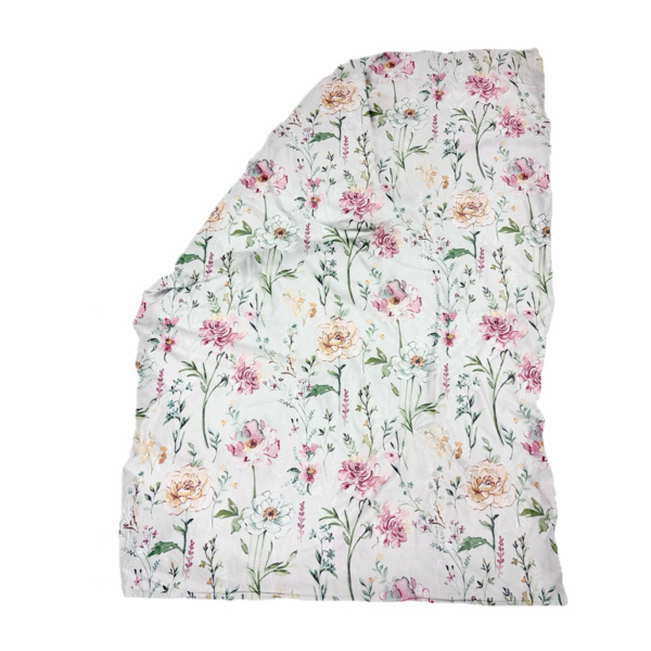 Mako-satiinist tekikott Soft Floral Garden