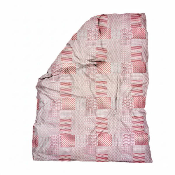 Puuvillasatiinist tekikott Red Geometry