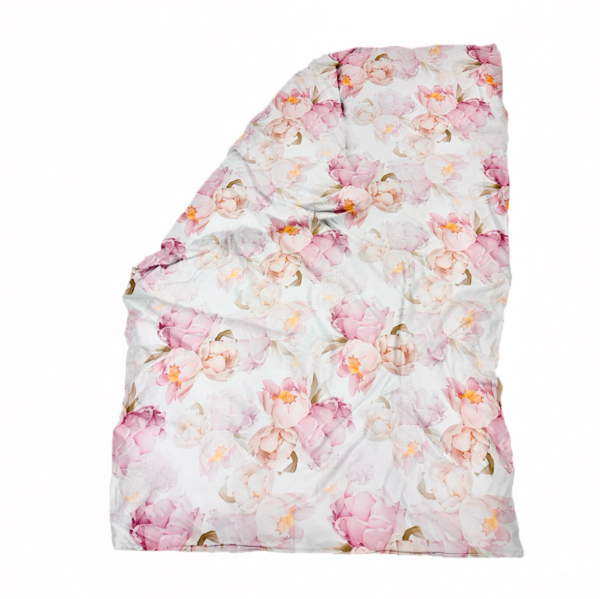 Puuvillasatiinist tekikott Pink Peonies