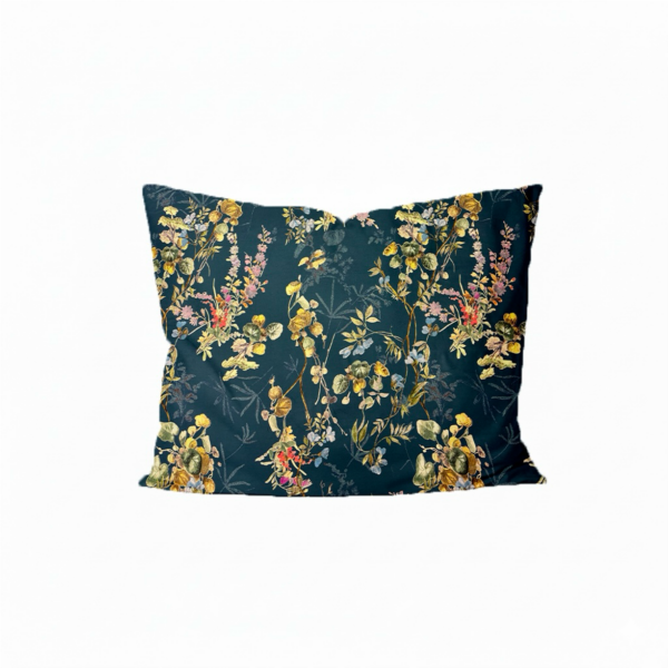 Mako-satiinist padjapüür Deep Ocean Teal Botanica