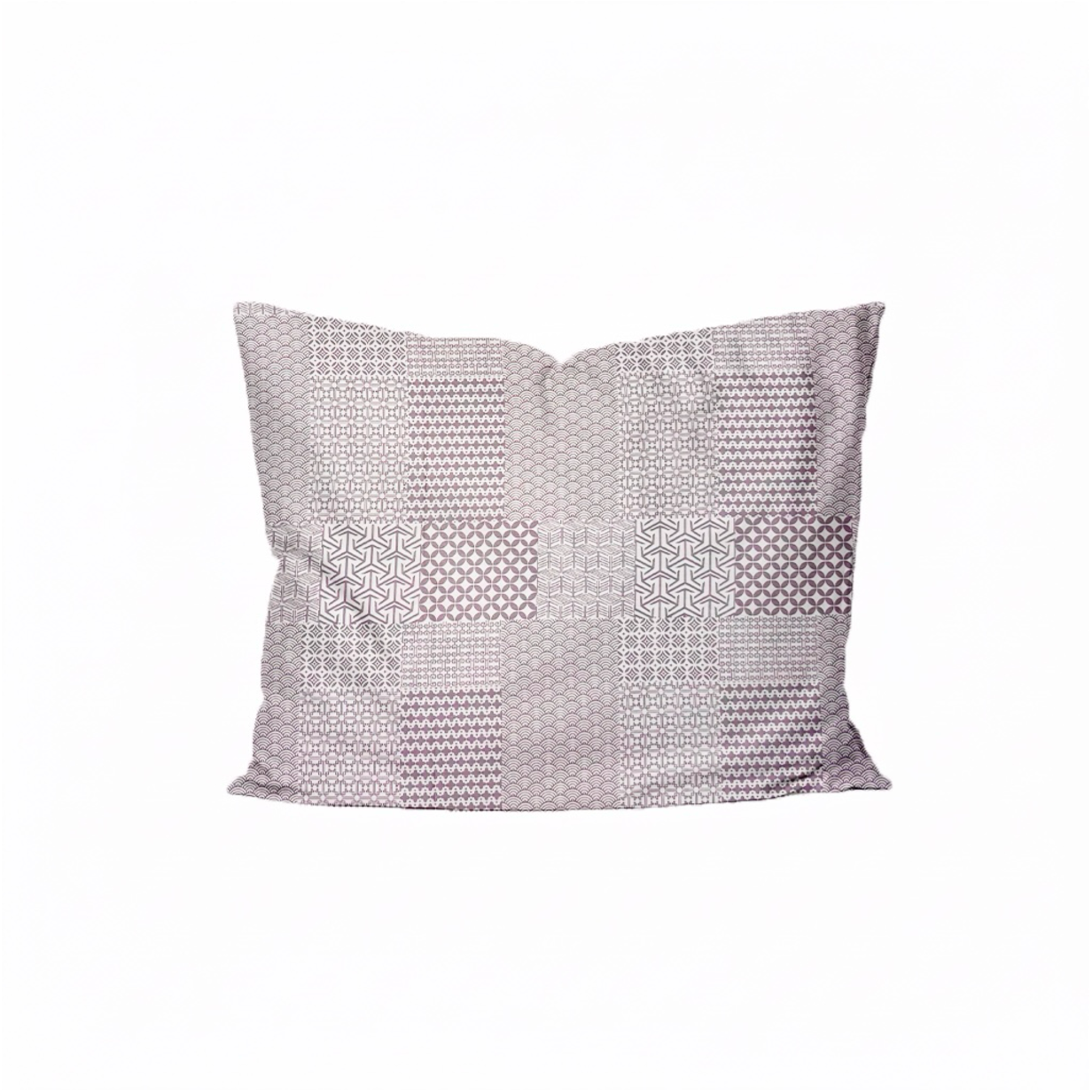 Puuvillasatiinist padjapüür Dusty Plum Geometry