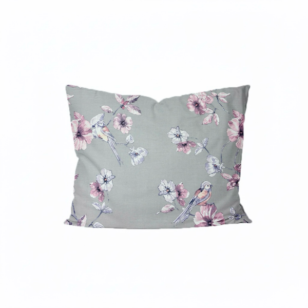 Puuvillasatiinist padjapüür Blush Lilac Birds