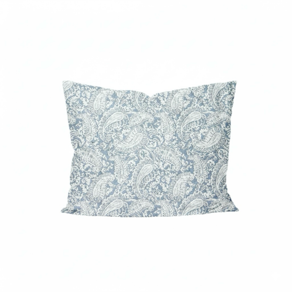 Mako-satiinist padjapüür Dusty Blue Paisley
