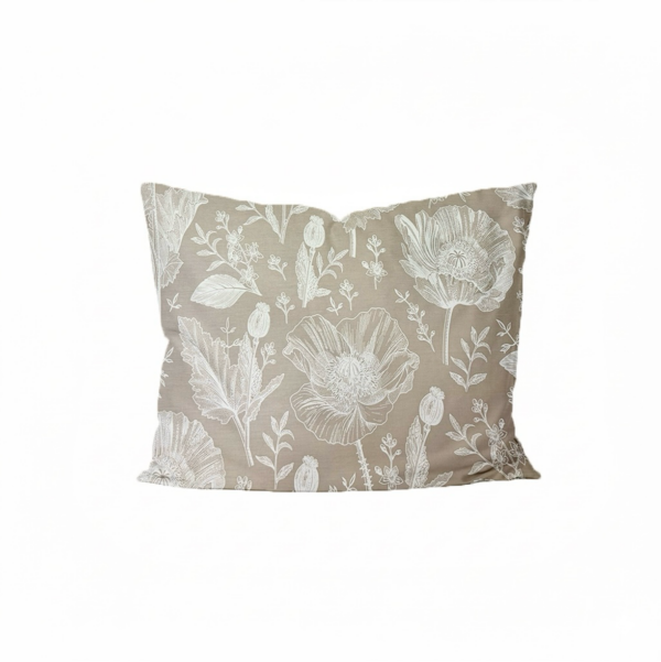 Puuvillasatiinist padjapüür Taupe Poppy