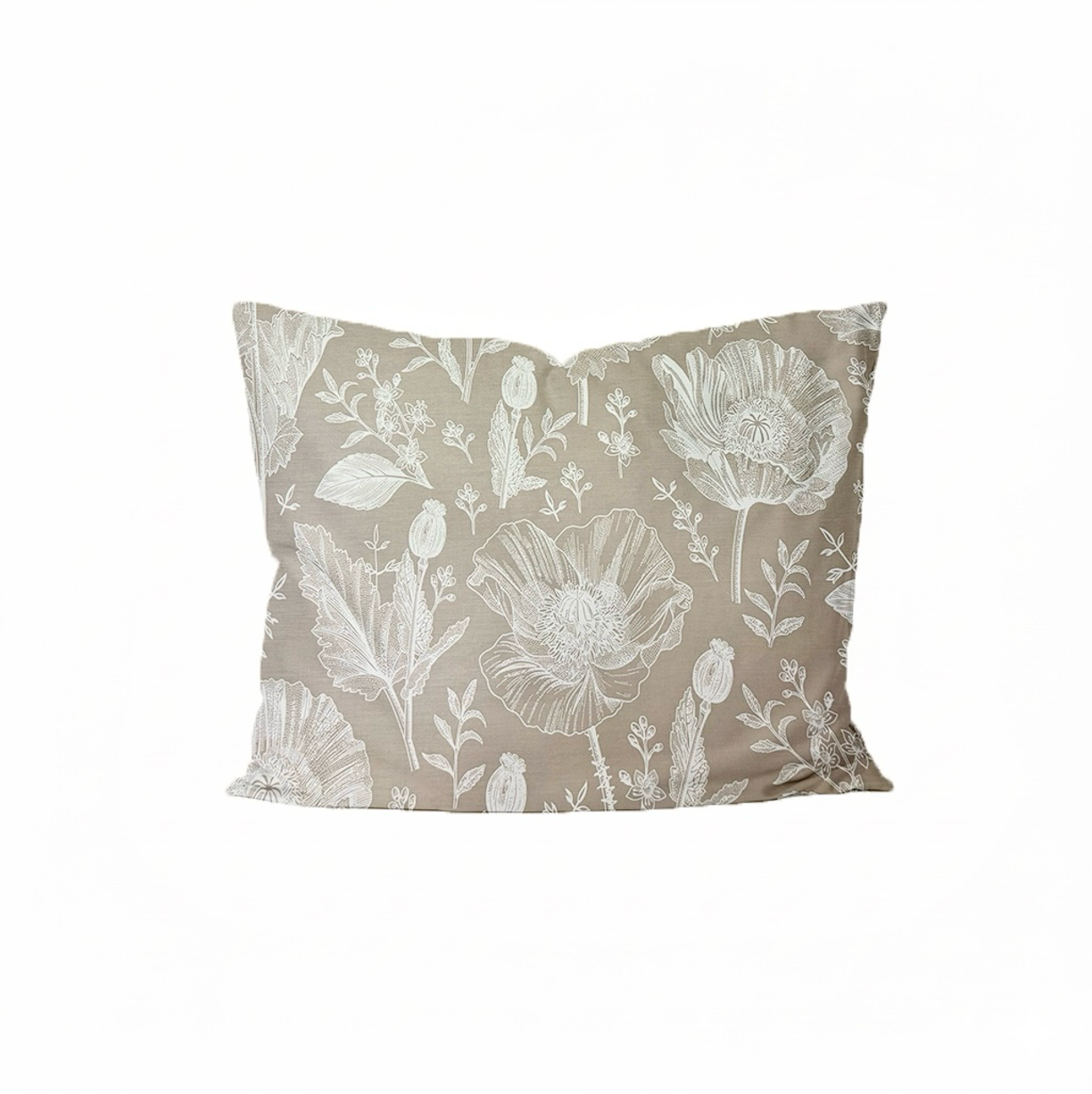 Puuvillasatiinist padjapüür Taupe Poppy
