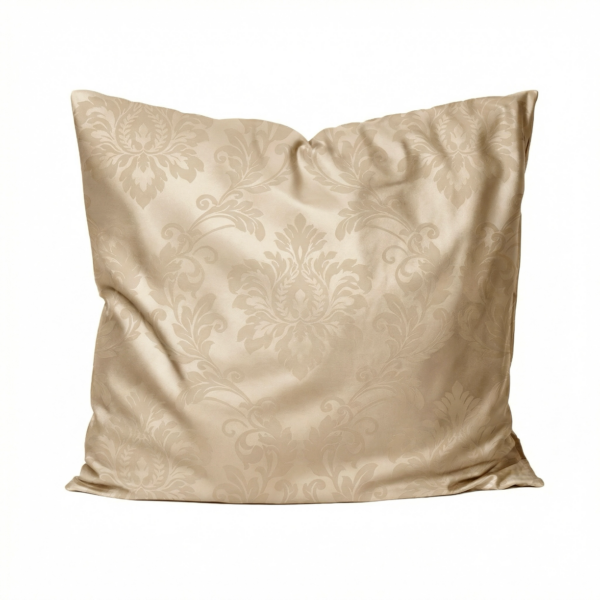 Puuvillasatiinist  žakaar padjapüür Damask Warm Beige