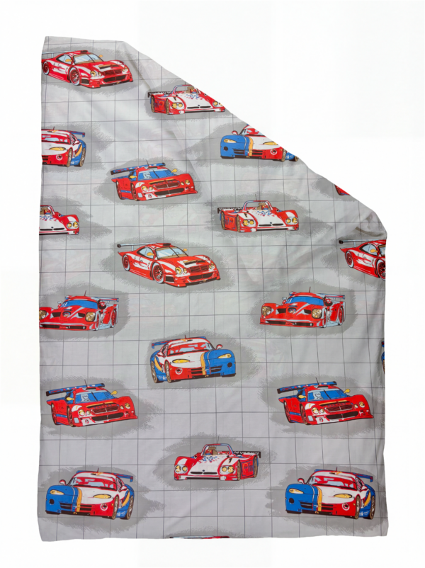 Laste puuvillane tekikott Red Racing Cars