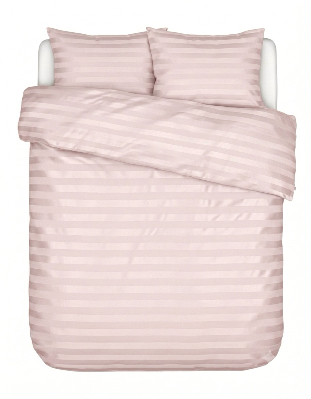 Puuvillasatiinist 2 cm triipsatiin voodipesukomplekt Pearl Blush