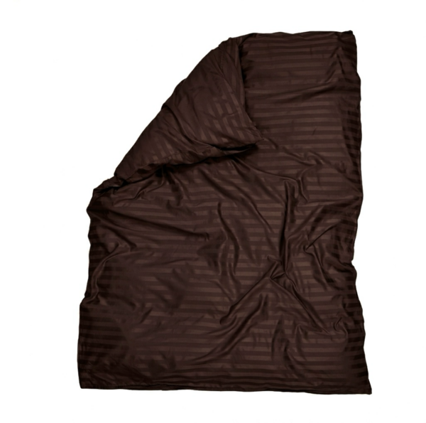 Puuvillasatiinist 1 cm triipsatiin tekikott Dark Chocolate
